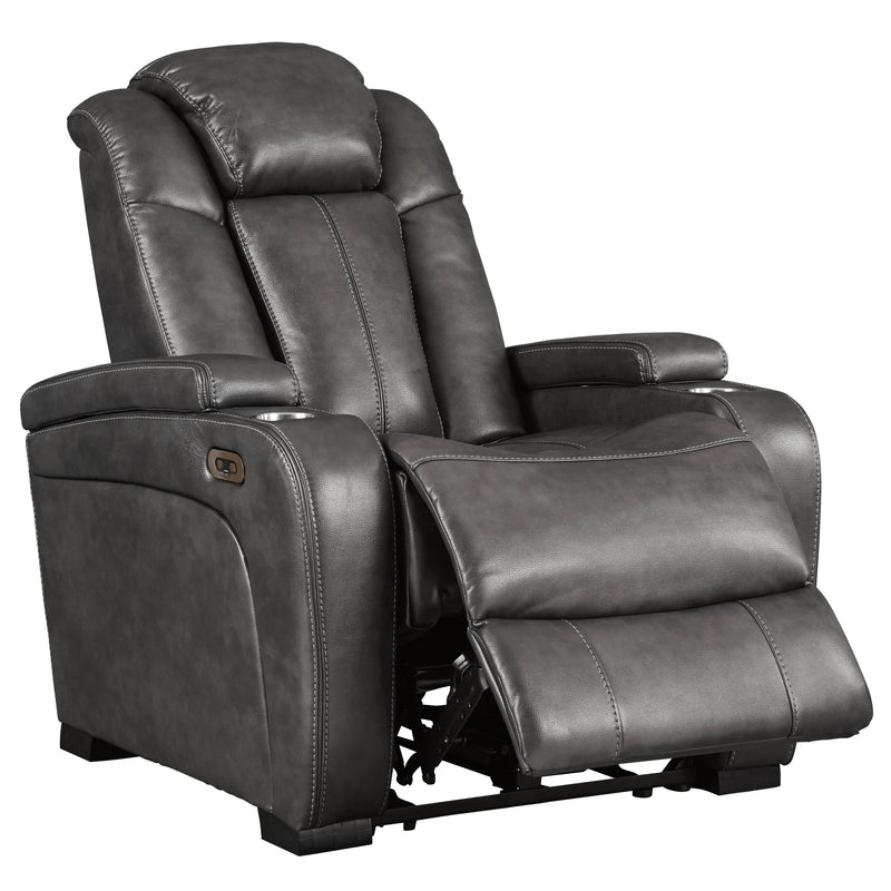 Signature Design by Ashley Turbulance Power Leather Look Recliner 8500113C IMAGE 2