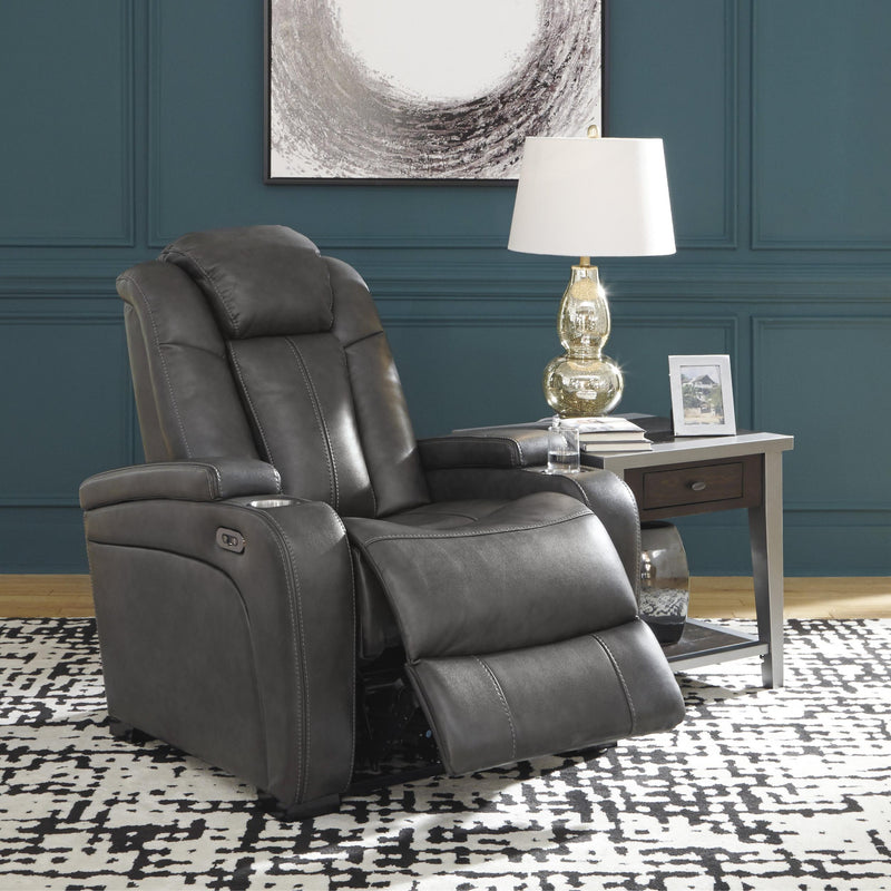 Signature Design by Ashley Turbulance Power Leather Look Recliner 8500113C IMAGE 6