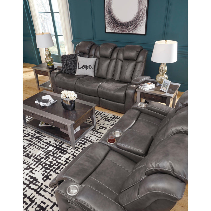 Signature Design by Ashley Turbulance Power Reclining Leather Look Sofa 8500115C IMAGE 13