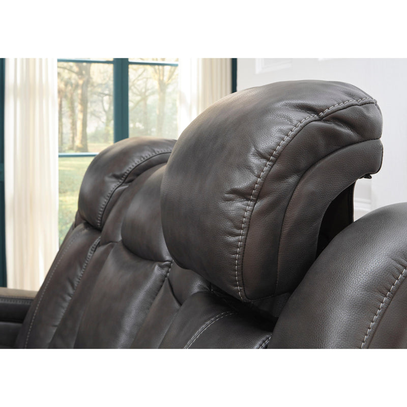 Signature Design by Ashley Turbulance Power Reclining Leather Look Sofa 8500115C IMAGE 8